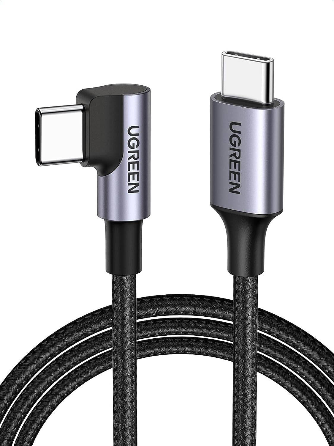 Right Angle USB C Cable 6.6FT 2-Pack, 60W USB C to USB C Cable 90 Degree Type C Cable for Iphone 16/15, Macbook Pro/Air, Ipad Pro 2022/Air 5/Mini 6, Galaxy S24/S23/S22, Pixel 8/7, Switch